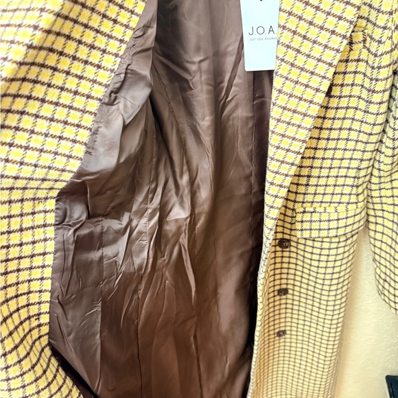 J.O.A. Plaid Double-Breasted Long Overcoat(NWT) - Picture 5 of 9
